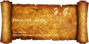 Henczel Gida névjegykártya